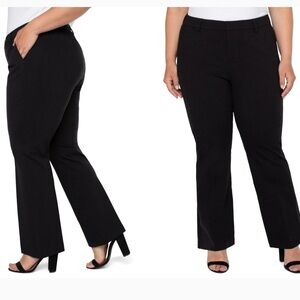 Iman Global Chic NWT Elegant Black Wide-Leg Pants size 2X